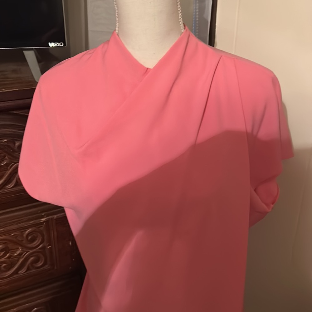 Top shop, Pink draping blouse, size 12. - Picture 3 of 5